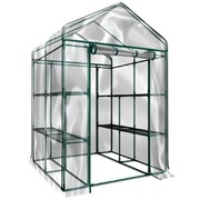 Hastings Home Hastings Home Walk-In Greenhouse, See Through for Observation, Roll Up Door 8 Shelves Plants 437560JRG